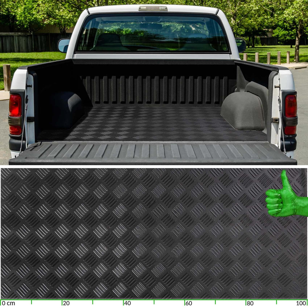 Heavy Duty Slip Resistant Checker Plate Pattern Cold Insulating Rubber Flooring Linear Metre