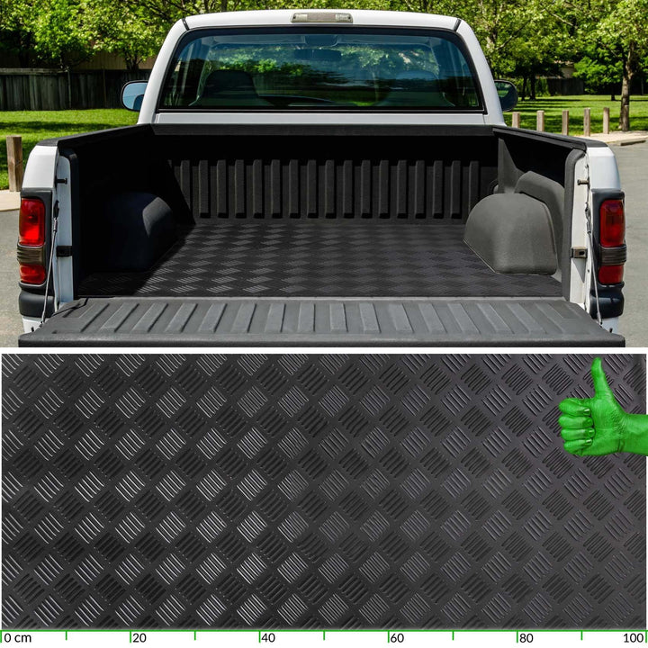 Heavy Duty Slip Resistant Checker Plate Pattern Cold Insulating Rubber Flooring Linear Metre