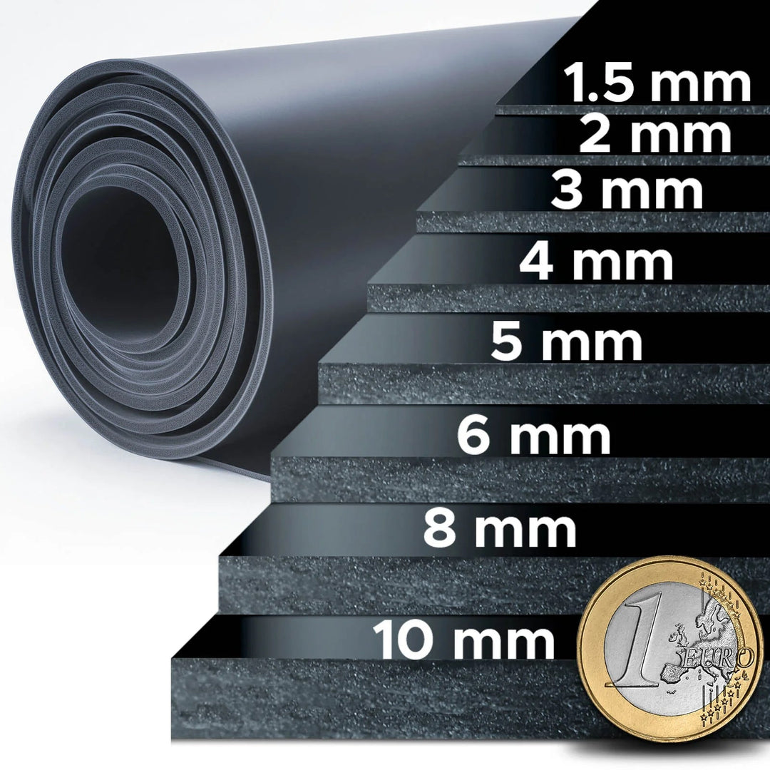 Heavy Duty Noise Reducing Plain Rubber Matting for General & Specialised Use