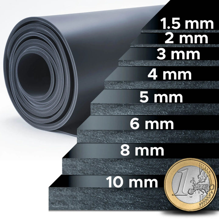 Heavy Duty Noise Reducing Plain Rubber Matting for General & Specialised Use