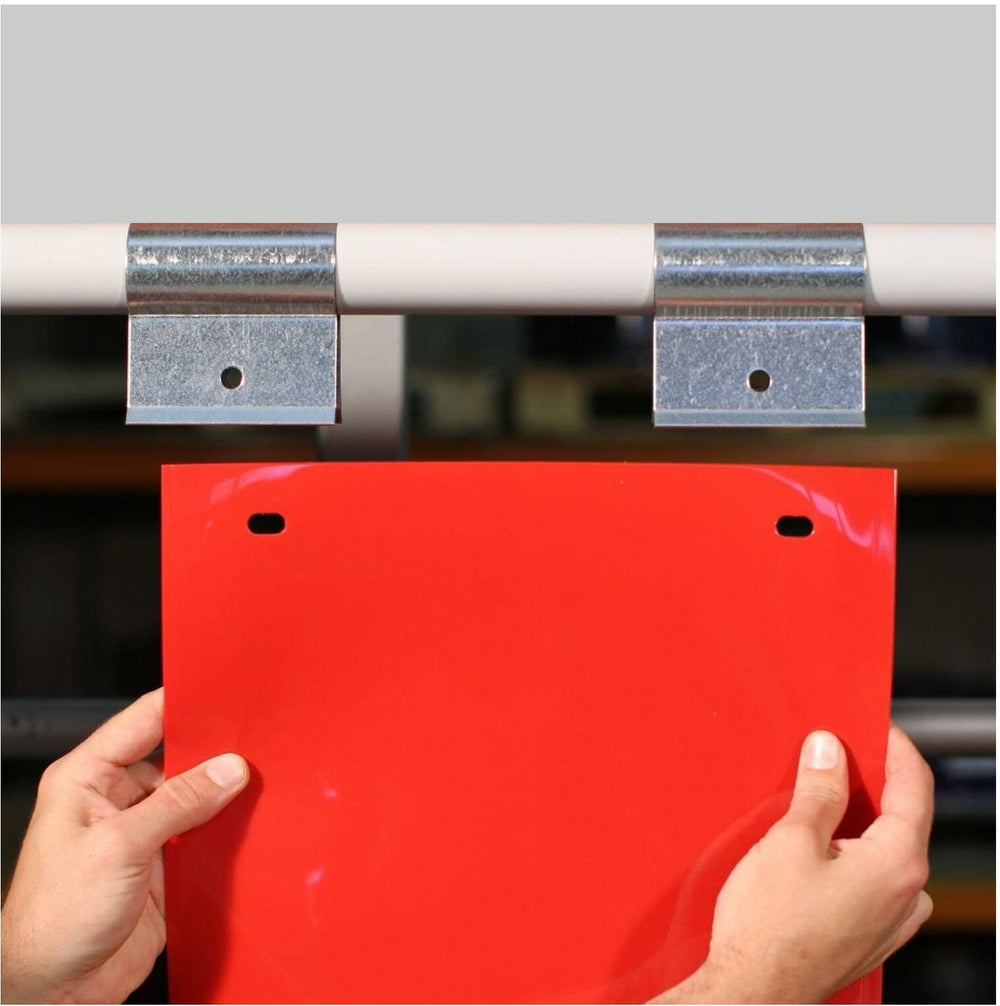Swivel Hinge Solid Colour PVC Curtain Strips (300mm wide / 56% overlap) Linear Metre