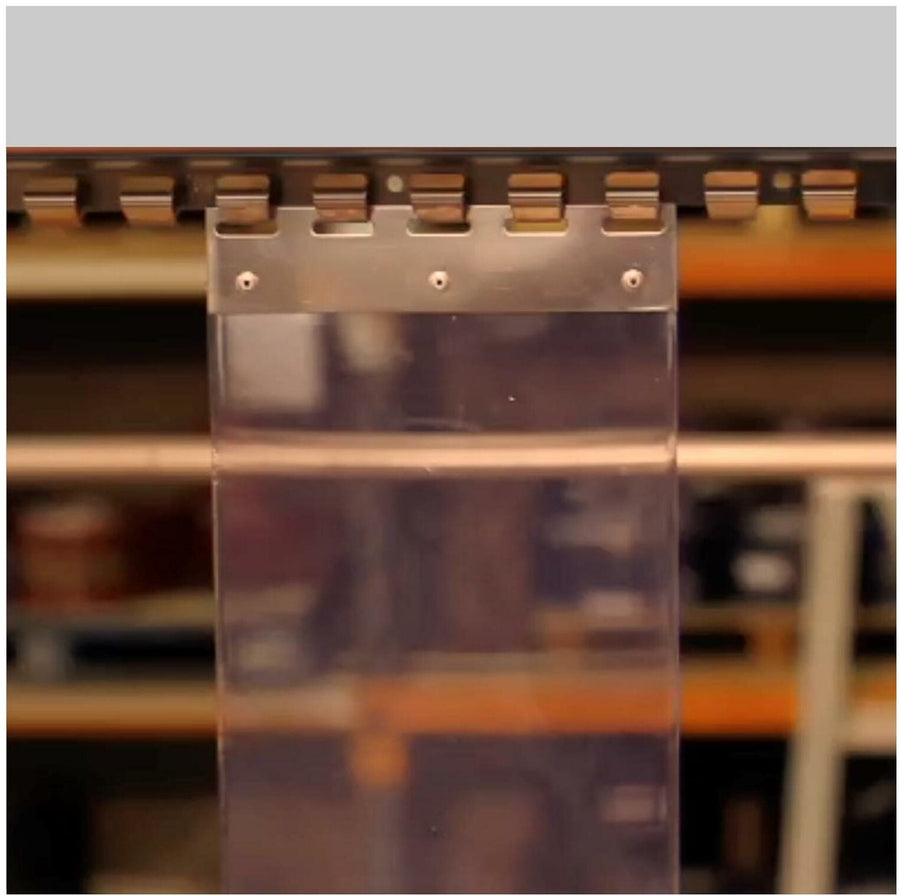 Hook On Clear PVC Curtain Strips Linear Metre