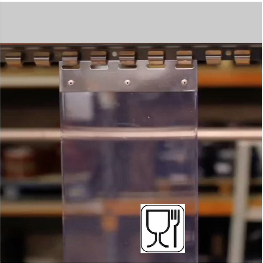 Hook On Food Grade PVC Curtain Strips Linear Metre