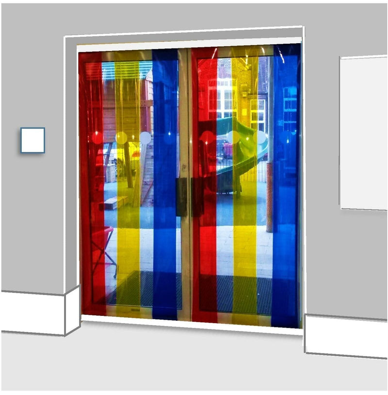 Transparent Red Nursery Freeflow Curtains (QuickMount)