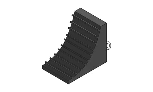 Hollow Rubber HGV Wheel Chock - 230 x 160 x 205mm