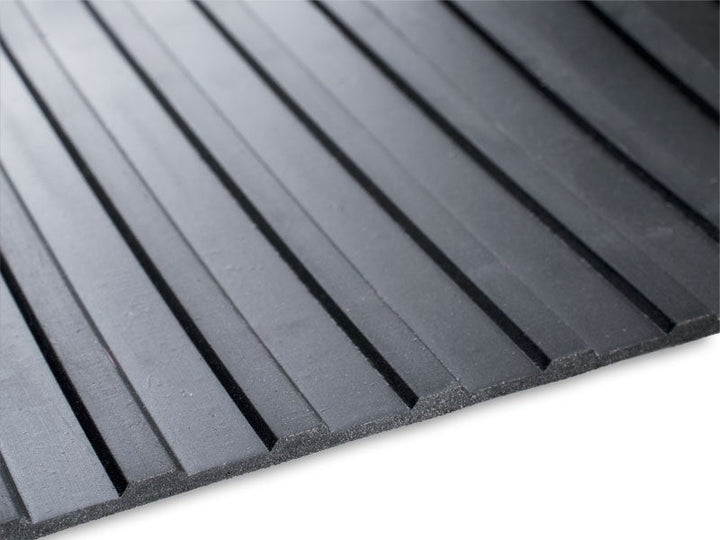Wide Ribbed Anti Slip Rubber Matting 6mm and 3mm Thick