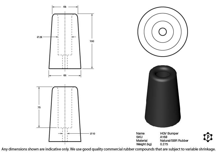 Conical HGV Bumper