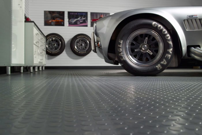 Anti-Fatigue Round Dot Heavy Duty Nitrile Rubber Garage Flooring No Adhesives Required