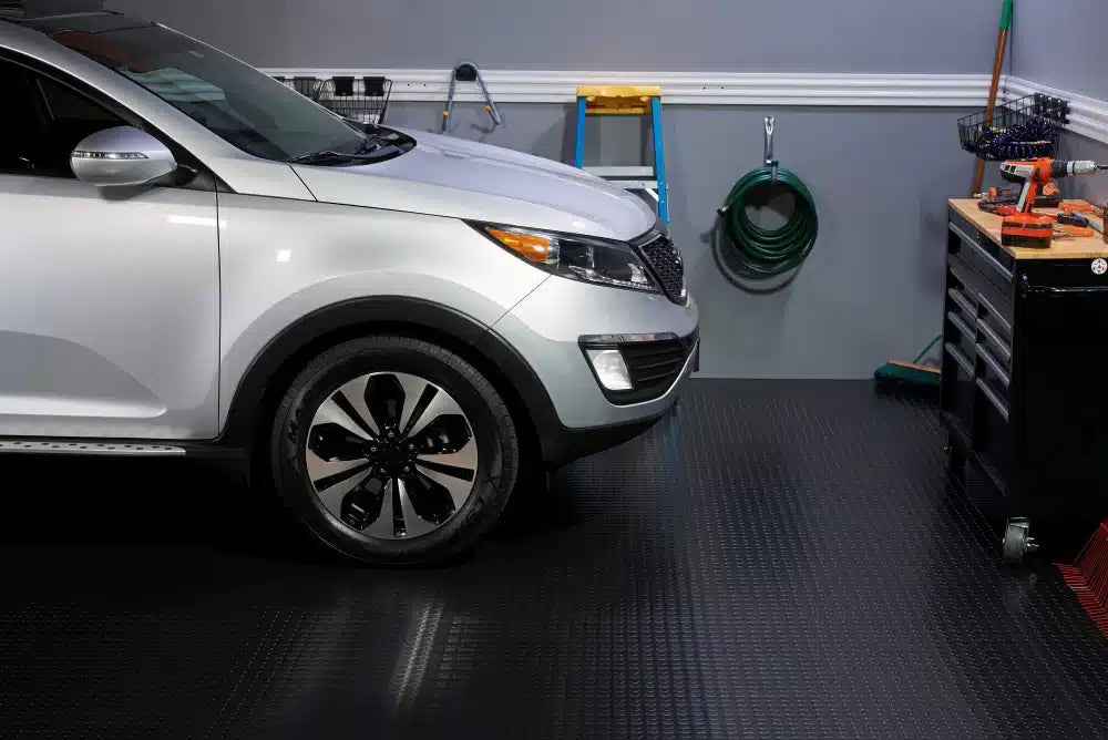 Anti-Fatigue Round Dot Heavy Duty Nitrile Rubber Garage Flooring No Adhesives Required