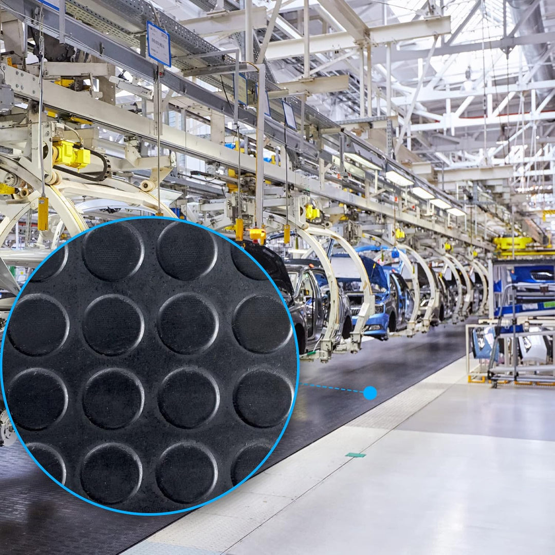 Round Dot Anti-Slip Rubber Flooring Rolls – Non-Slip, Durable, Multi-Colour, Outdoor Use