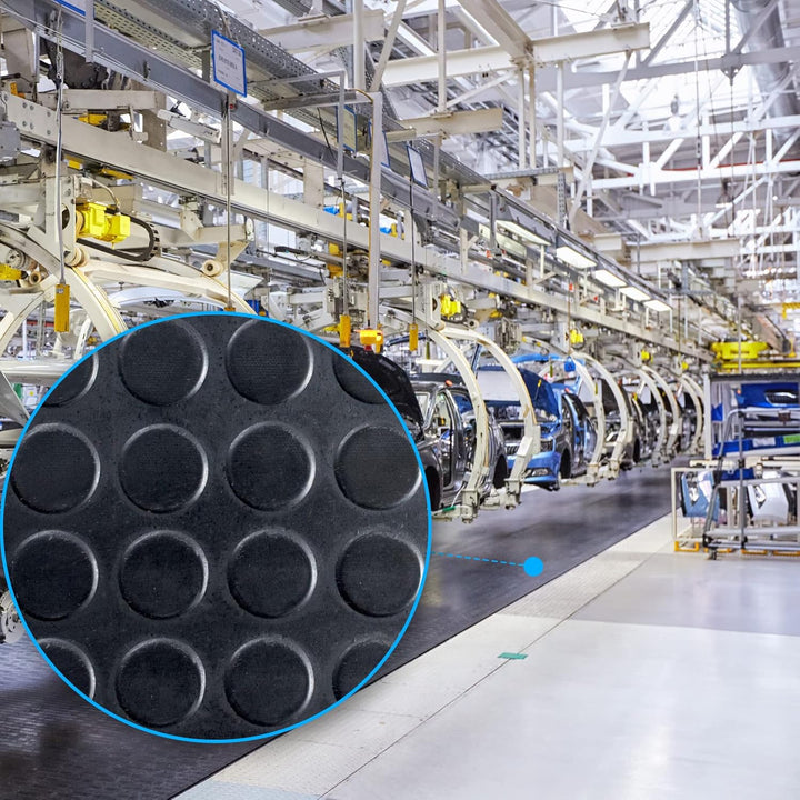 Round Dot Anti-Slip Rubber Flooring Rolls – Non-Slip, Durable, Multi-Colour, Outdoor Use