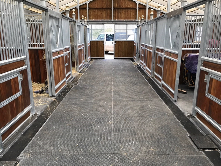 Rubber Co Reversible Stable Matting - Heavy Duty, Non-Slip, Insulating, Bubble & Ribbed Patterns, Easy Clean, Durable Rubber Horse Mats