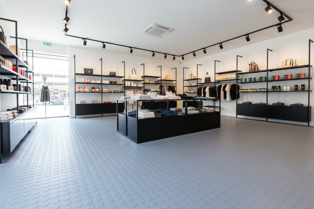 Aluminium Coin Stud Tiles in Retail