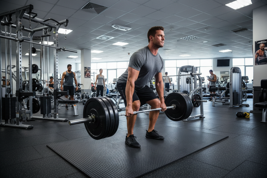 Athlete Deadlifting
