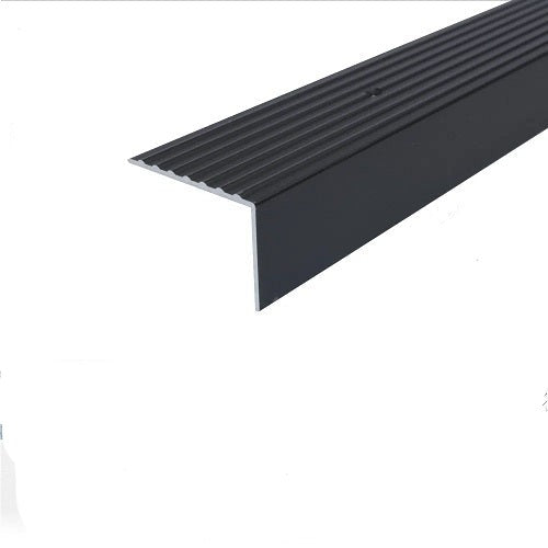 Anodised Aluminium Non Slip Ribbed Treads Stair Nosing Edge Trim