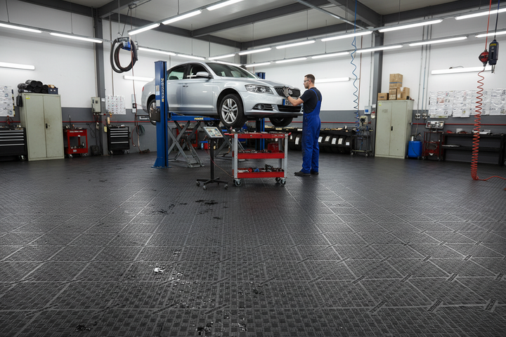 Durasof Garage Tiles - Commercial Workshop Hero