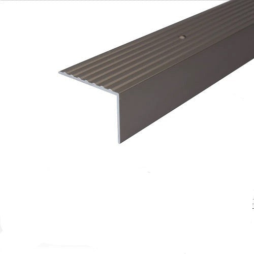 Anodised Aluminium Non Slip Ribbed Treads Stair Nosing Edge Trim