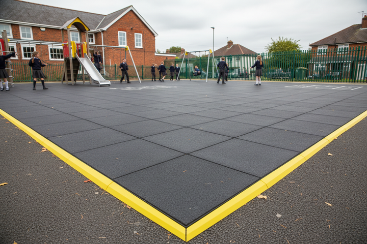 Interlocking Playground Tiles in British UK Playground