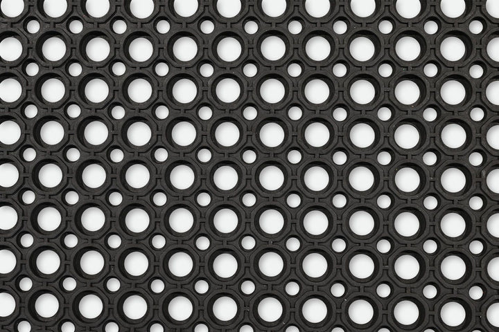 Anti-Fatigue Non-Slip Rubber Mats 13mm - Heavy Duty with Drainage Holes, Bevelled Edges, Reduces Foot & Back Pain, EN13552 R10, 3 Sizes Available