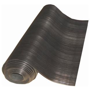 Ribbed Anti-Slip Rubber Matting Roll - Durable Flooring for Walkways, Workbenches, Entrances, Dog Training, Construction Sites - Flexible & Easy Storage