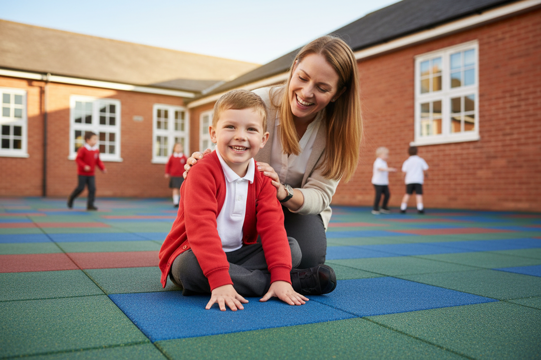 Protected Child After Fall
