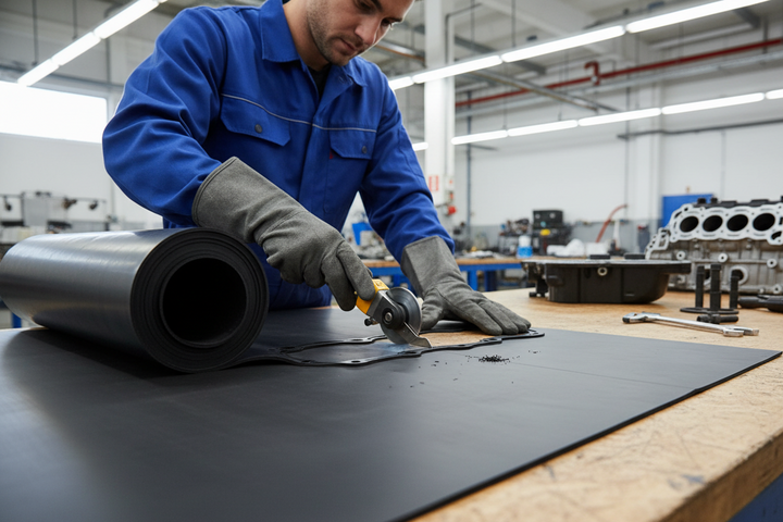 Thick Nitrile Rubber Sheet - Application with Material Focus