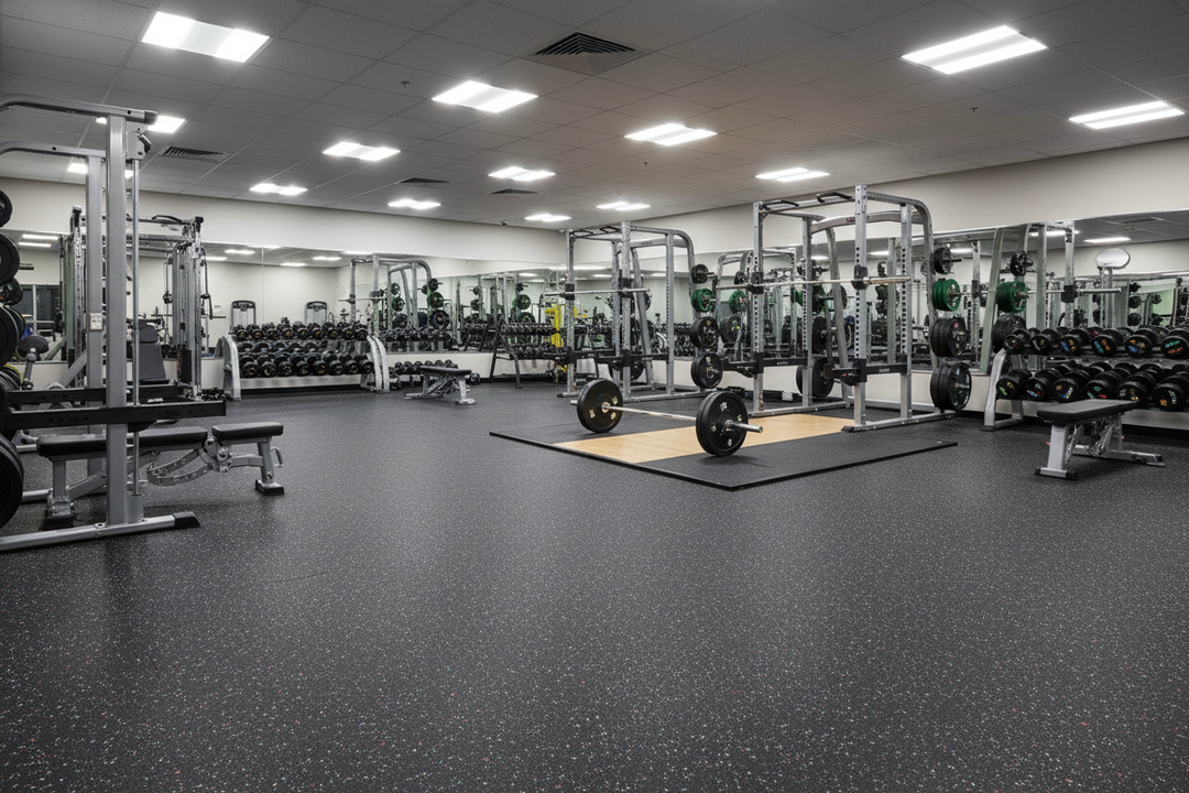 Weight Room with Fleck Flooring